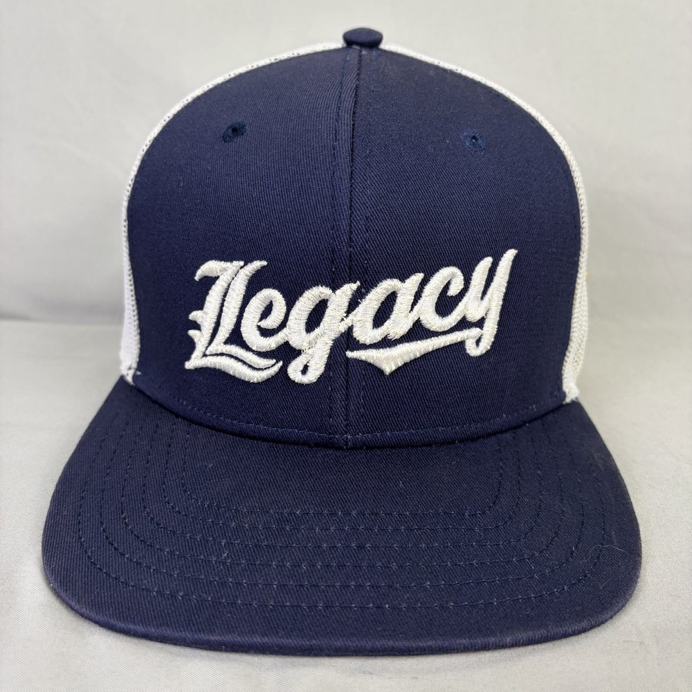 Outdoor Cap Trucker Hat Legacy Men OSFM Blue White American Flag Snapback